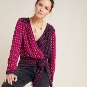Anthropologie Maeve Lisa Puff Sleeved Blouse